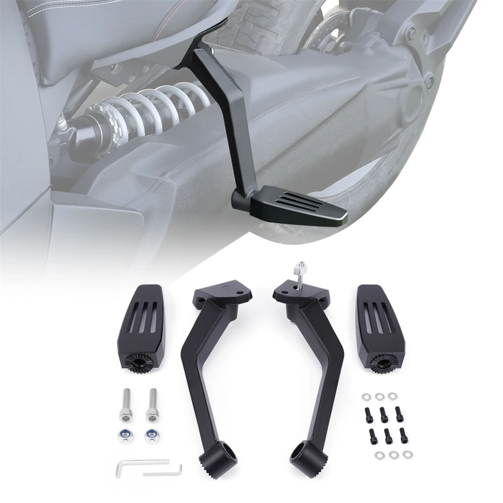 Black Passenger Footpegs Floorboards for Can-Am Ryker 600 900 Sport Rally Edition MAX Mount 219400800 Required