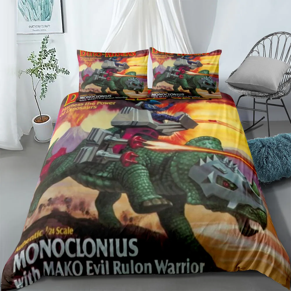 Dino Riders Duvet Cover Set King Queen Double Full Twin Single Bed Linen Set