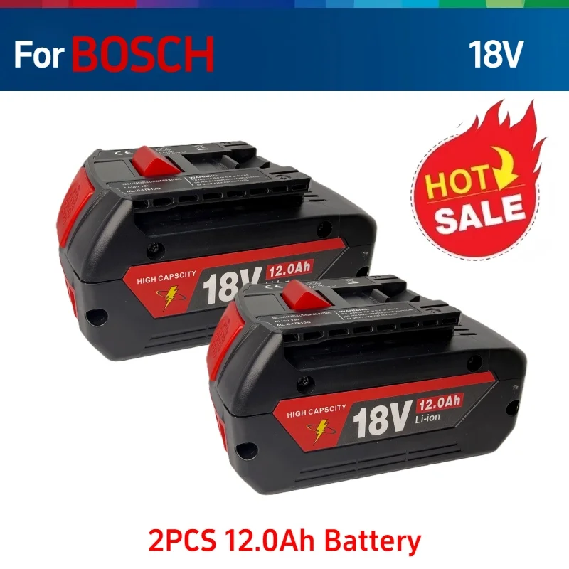 

Original Replacement 18V 12Ah Li-ion Battery for BOSCH GBA GSR GSB BAT618 BAT609 with Fuel Gauge Professional Power Tool