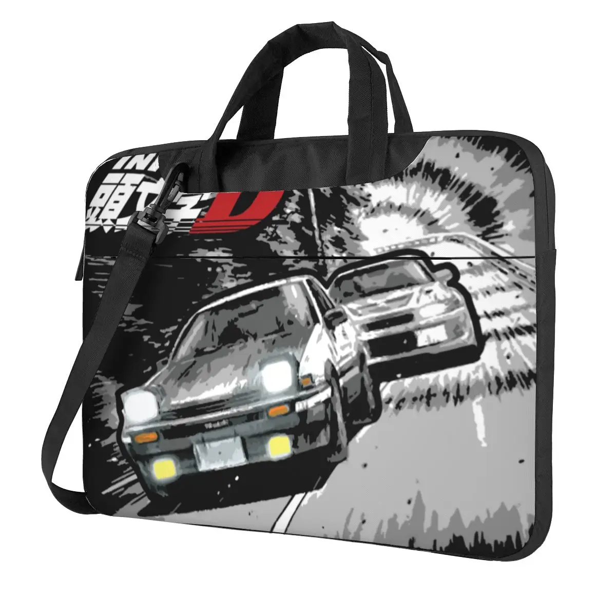 Initial D Laptoptasche Mountain Drift Racing Tandem AE86 VS EVO 6 Tragbare Aktentasche Tasche Druck für MacBook Lenovo Computergehäuse