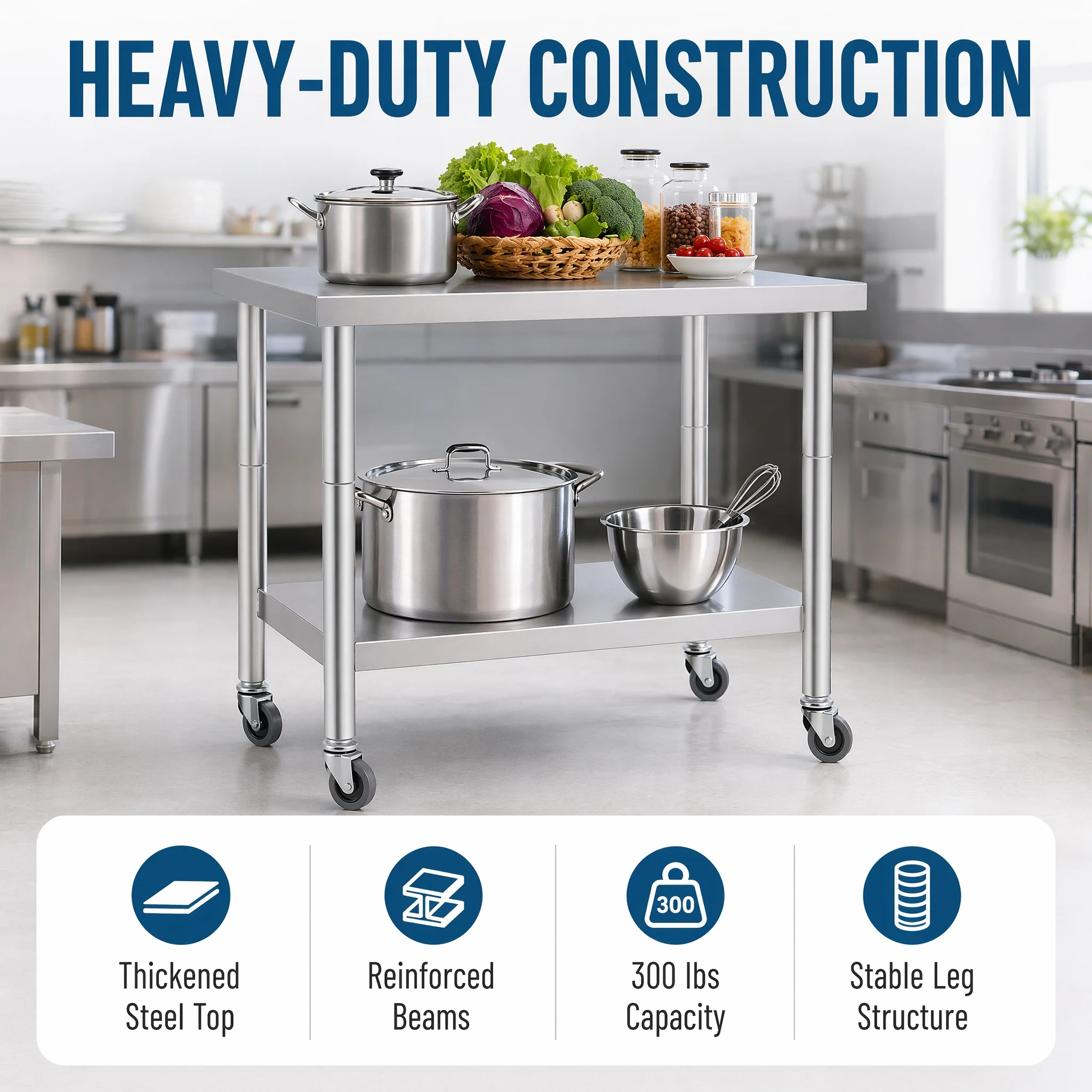 طاولة عمل تجارية مقاس 36 بوصة - مراجعة Commercial Kitchen Prep Table وسعره