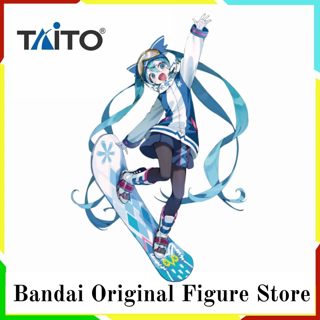 Original TAITO Hatsune Miku Anime Miku AMP+ SNOW MIKU ALL STARS 2016ver Action Figurine Toys PVC Model Figuarts Collection Decor