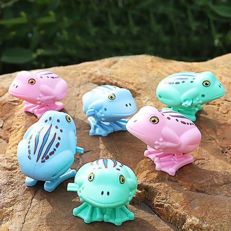 

1 Pcs New Funny Clockwork Toy Simulation Winding Frog Winding Will Jump Will Run Toy Cute Children Nostalgic Birthday Gift