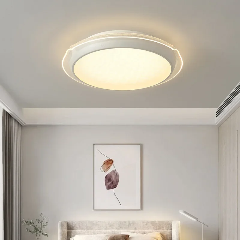 SANDYHA Modern LED Ceiling Light Minimalist Iron Acrylic Design for Living Room Bedroom Kitchen Indoor Lighting Stylish Home