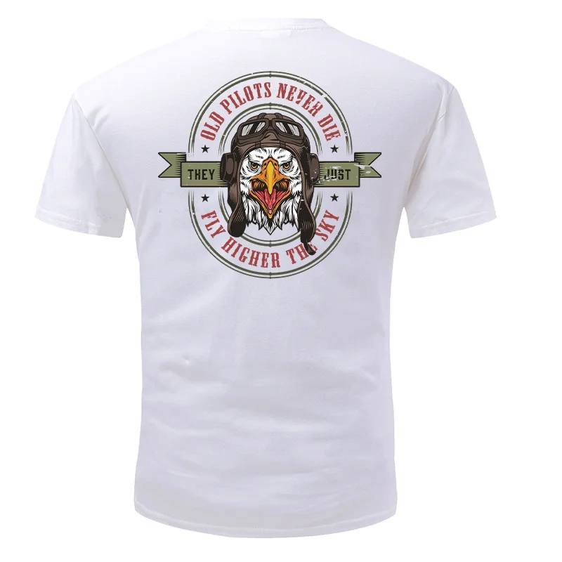 Hot Sale 2026 Summer New Hardman Club Summer Short-Sleeved T-Shirt - Eagle Pilot Cotton Short-Sleeved Shirt