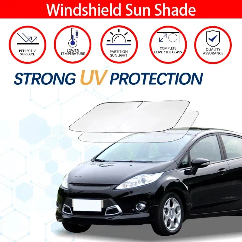 Windshield Sun Shade For Ford Fiesta MK6 MK7 ST Line Sunshade Sun Visor Protector Foldable Blocks UV Rays Keep Your Car Cooler