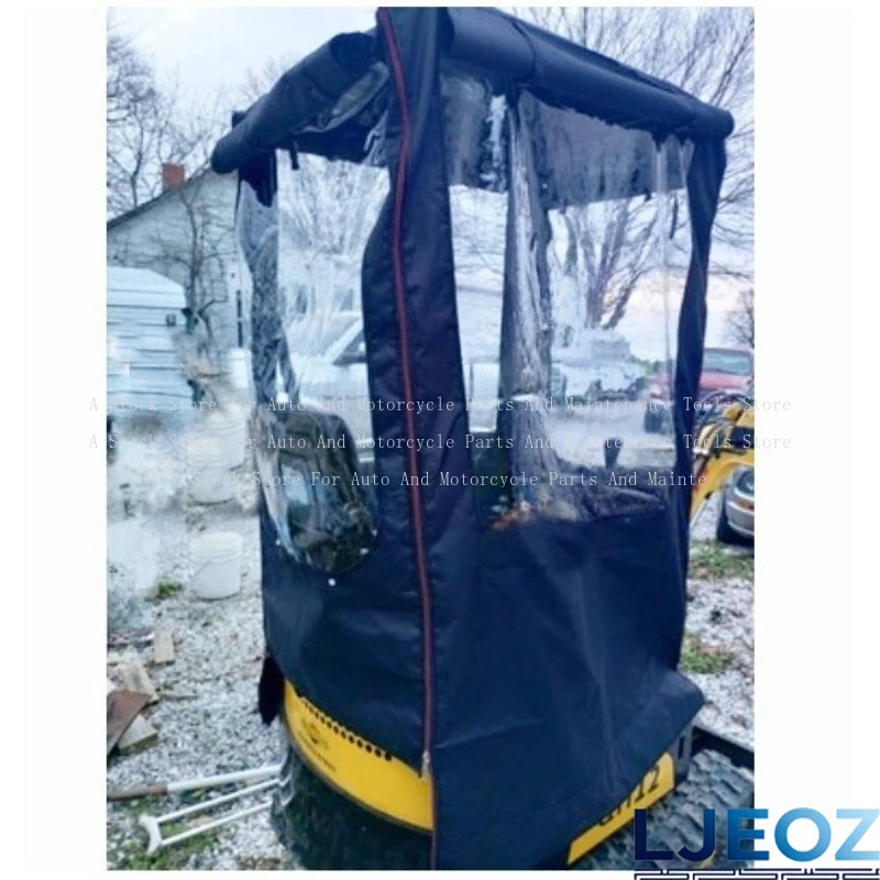 1PC Mini Excavator Car Cover Warm Awning thicken Pvc Windproof Fit For AGT QH12