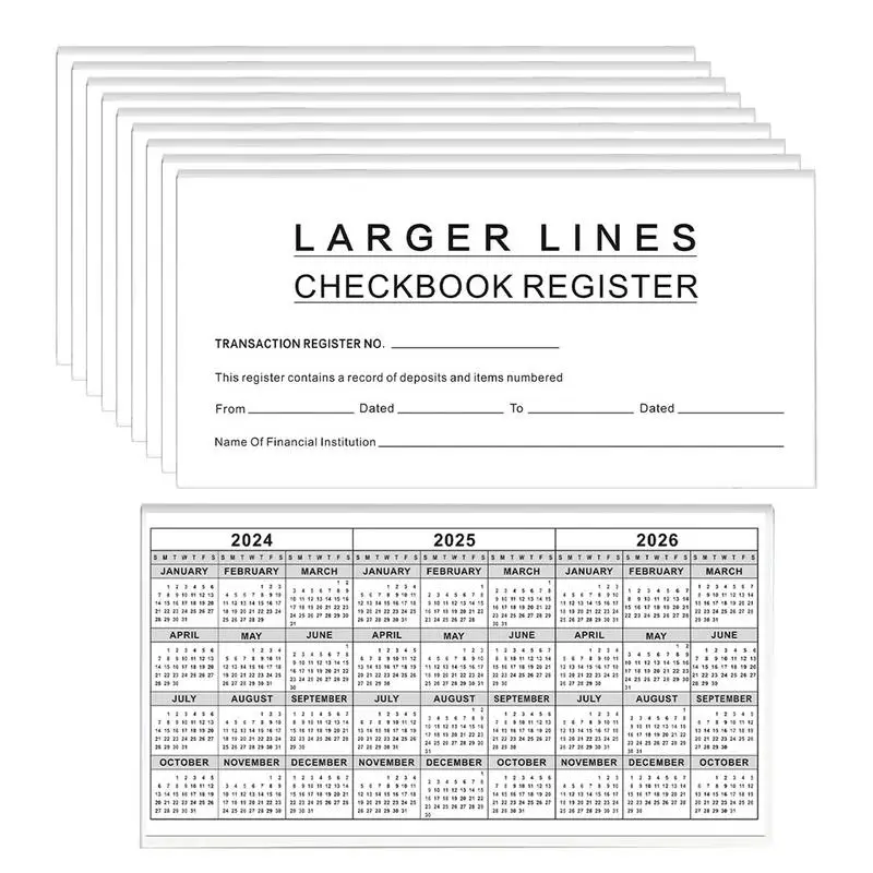 Checkbook Registers Low Vision Bank Register Checkbook Ledger For Checking And Saving Account Deposit And Credit Card