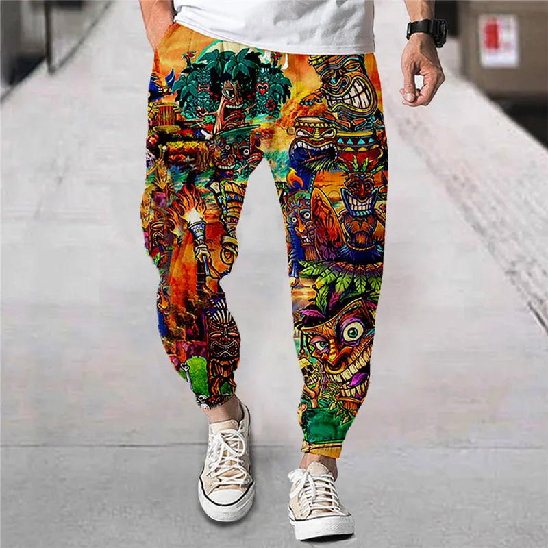 MEN'S SPRING AND SUMMER FASHION BUNCHES OF CASUAL PANTS TREND MUST MATCH, GOOD-LOOKING PRINTS, DAILY LEISURE BREATHABLE MEN'S WE