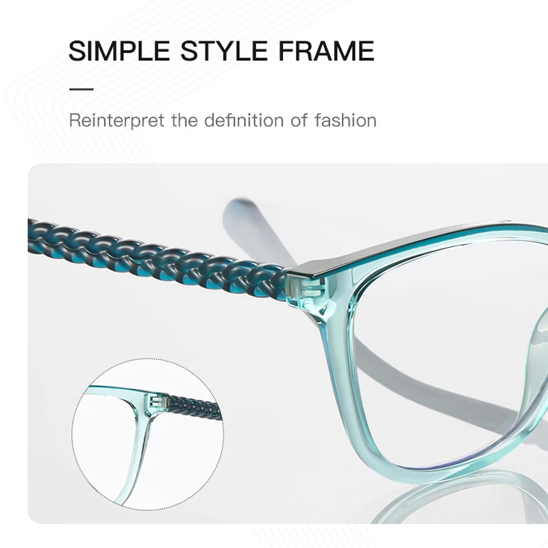 CLLOIO Women Cat Eye Optical Glasses Myopia Hyperopia Prescription Glasses Reading Glasses Blue Light Blocking Computer Eyewear