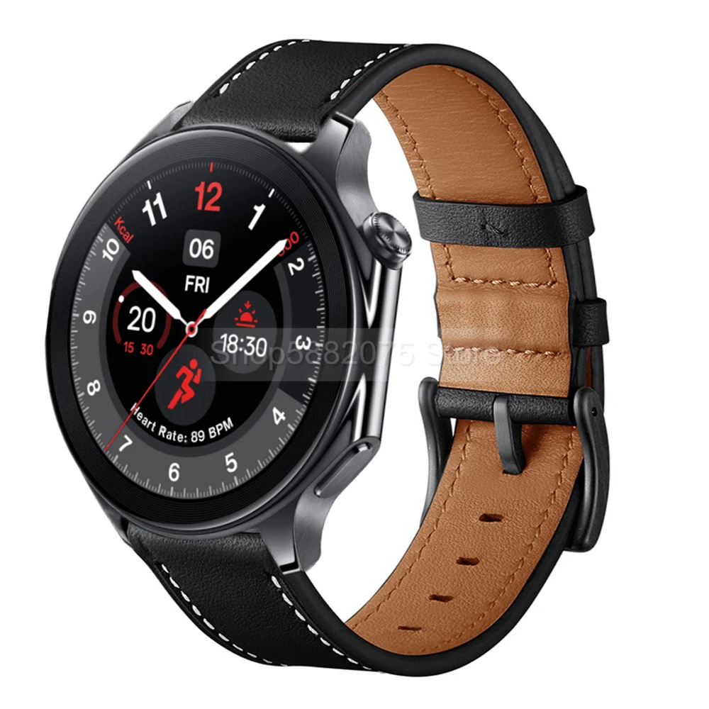 Leather Wrist Strap For OnePlus Watch 2 OPPO Watch X 4 Pro Replacement Bracelet For Realme Watch 3 S Smart Watchband Accessories