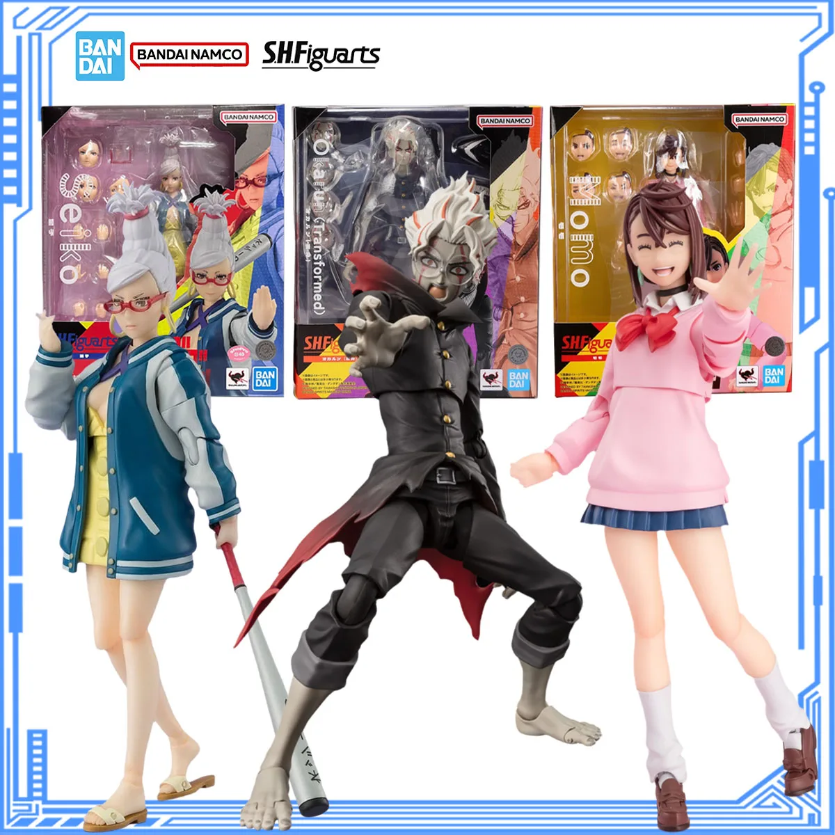 

Bandai Genuine DAN DA DAN Model Kit SHF Okarun Transformed Ayase Momo Ayase Seiko Action Figure Joints Movable Model Toys Gifts