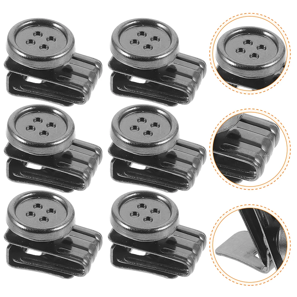 

8 Pcs Suspender Clip Buttons No Sew Metal Versatile Iron for Hats Clothes Craft Projects Suspenders Replacement