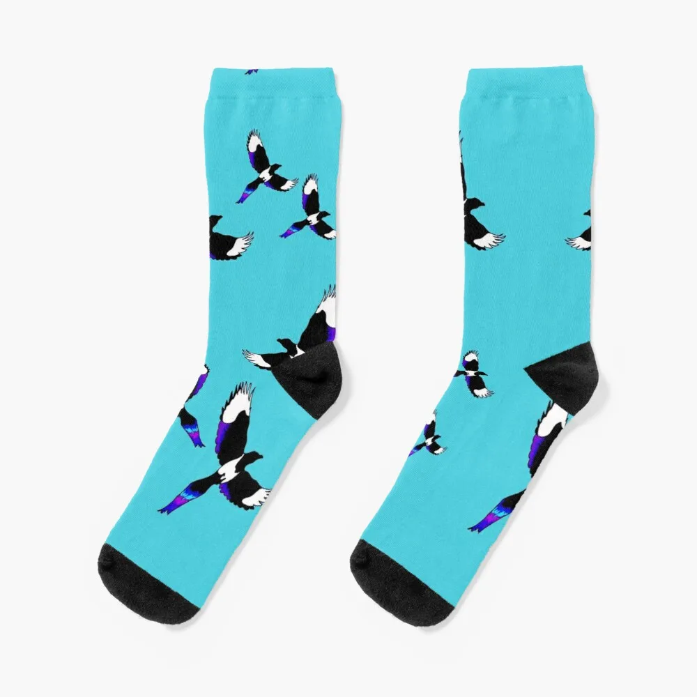 

Magpies in flight Socks Thick Socks Christmas Stocking