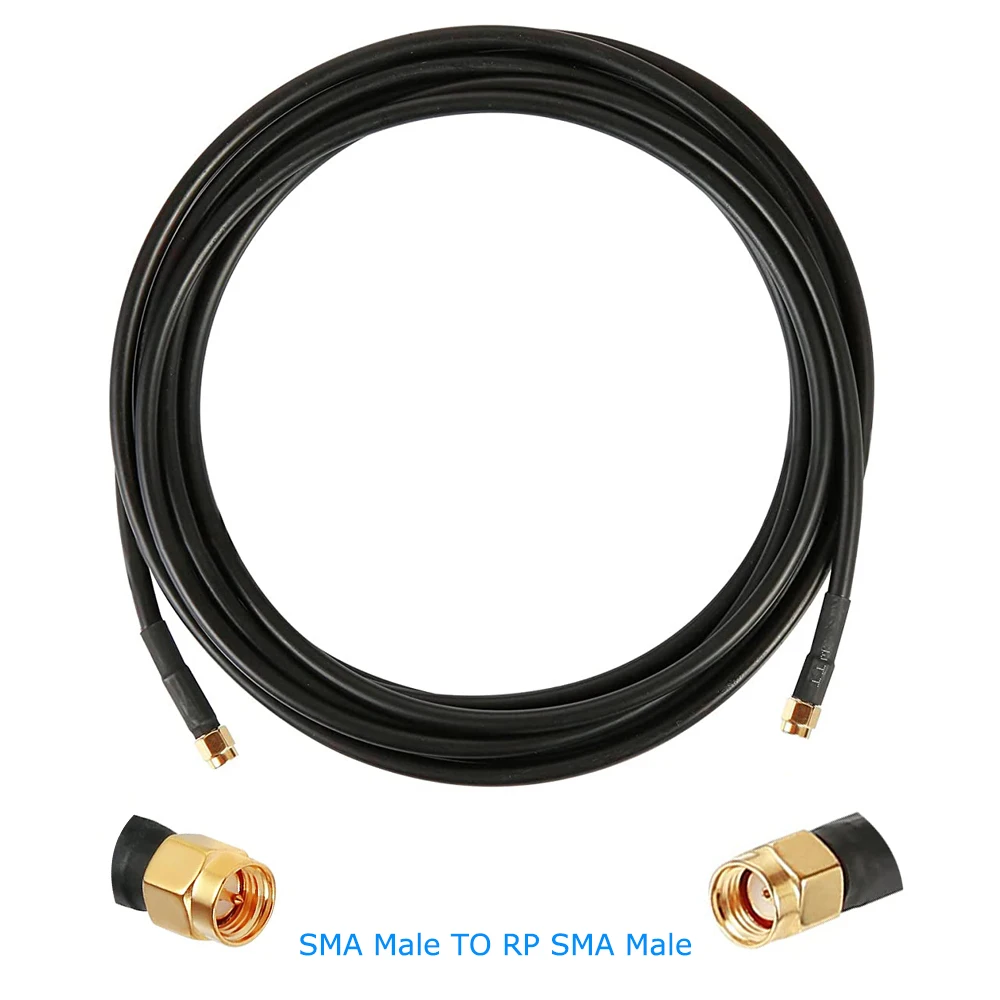 LMR240 RP SMA Male to RP SMA Female Plug Connector 50-4 Coaxial Pigtail Jumper 4G 5G LTE Extension Cord RF Adapter Cables