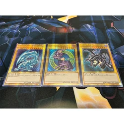 3PCS Yu-Gi-Oh! DIY Anime Game Collection Card Blue-Eyes White Dragon Black Magician Red-Eyes Black Dragon Festival gifts