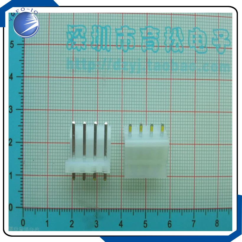 10PCS/Lot  Straight pin socket plug type connector CH3.96-4P spacing of 3.96