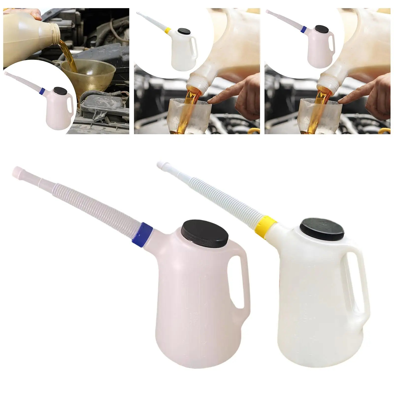 

Герметичный кувшин для измерения масла 5L HDPE, гибкий носик, пылезащитная крышка для заправки масла в двигателе автомобиля, мотоцикла