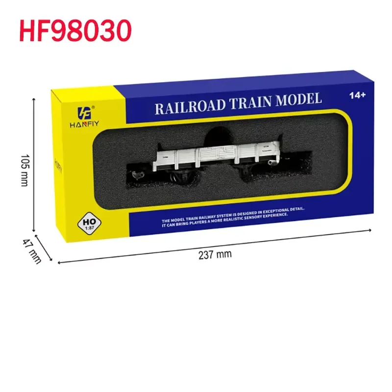 for Diecast 1:87 Scale Spanish Alloy Open-Top Freight Car Model Simulation Toy Desktop Collection Gift Ornament Display