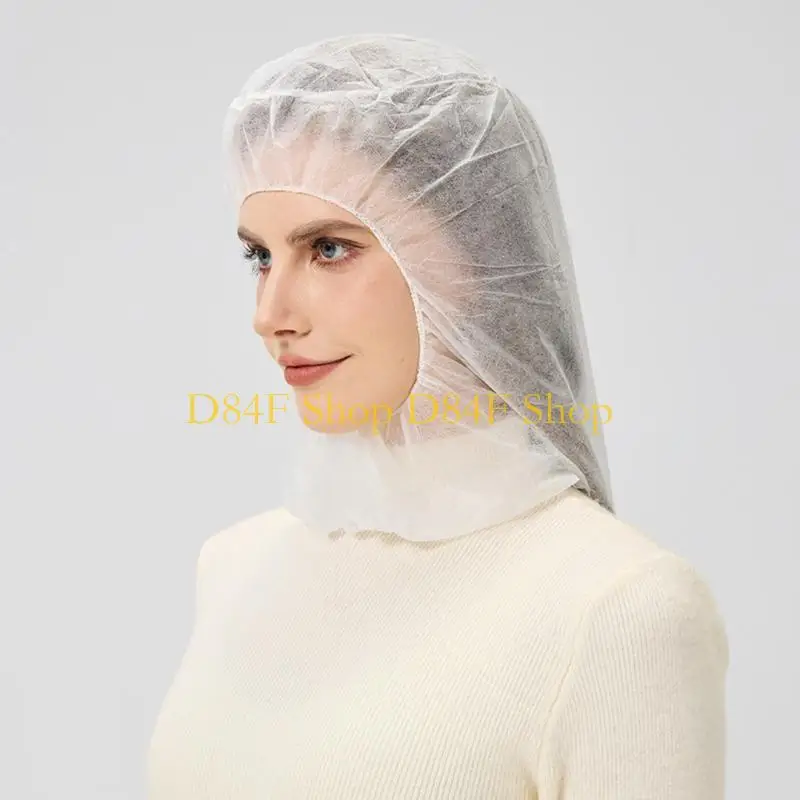 D84F 100Pcs Breathable Beard Hair Net Full Face Hood For Health Care And Cleaning
