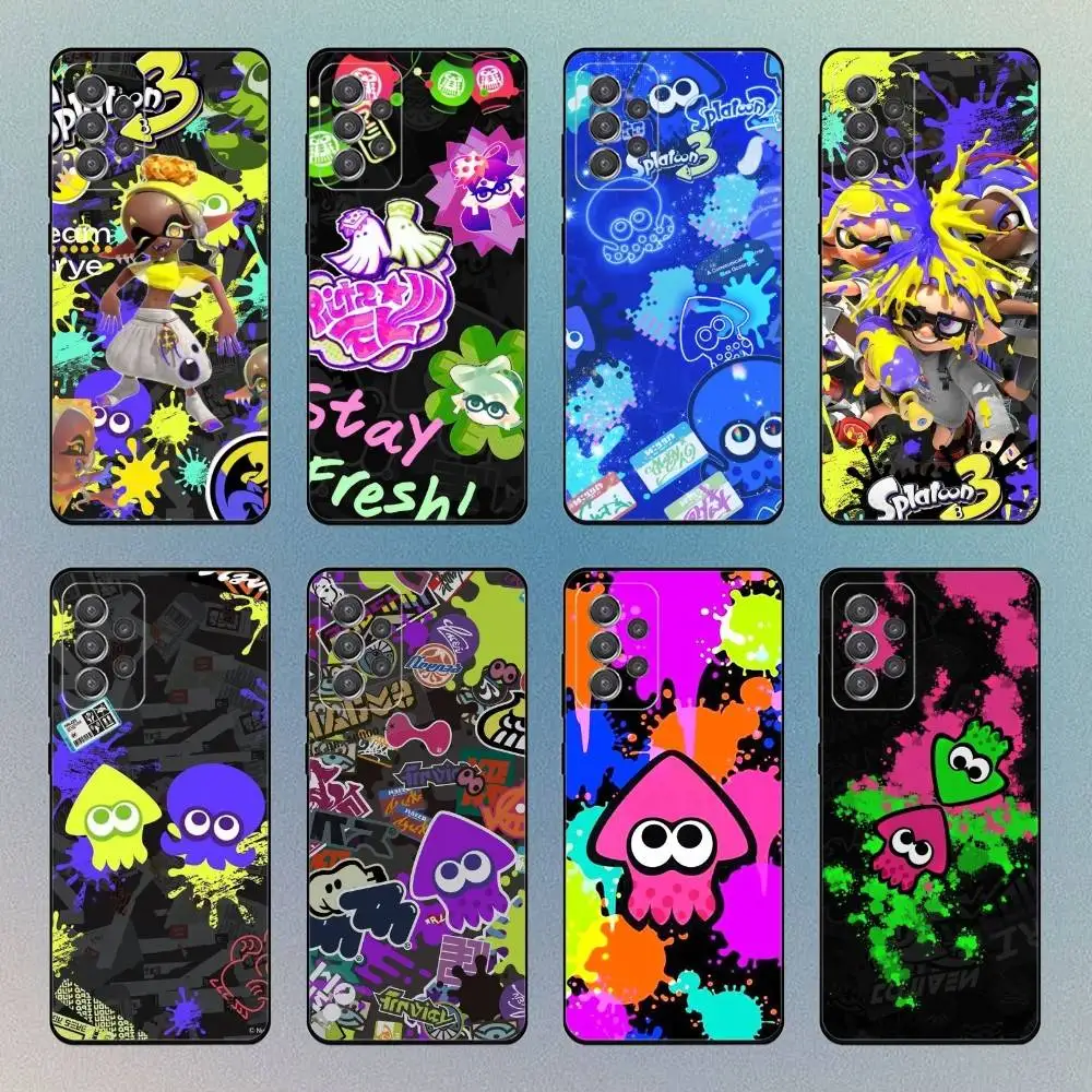 

Game S-Splatoon 3 Phone Case For Samsung S25,S24,S21,S22,S23,S30,Ultra,S20,Plus,Fe,Lite,Note,10,9,5G Black Cover
