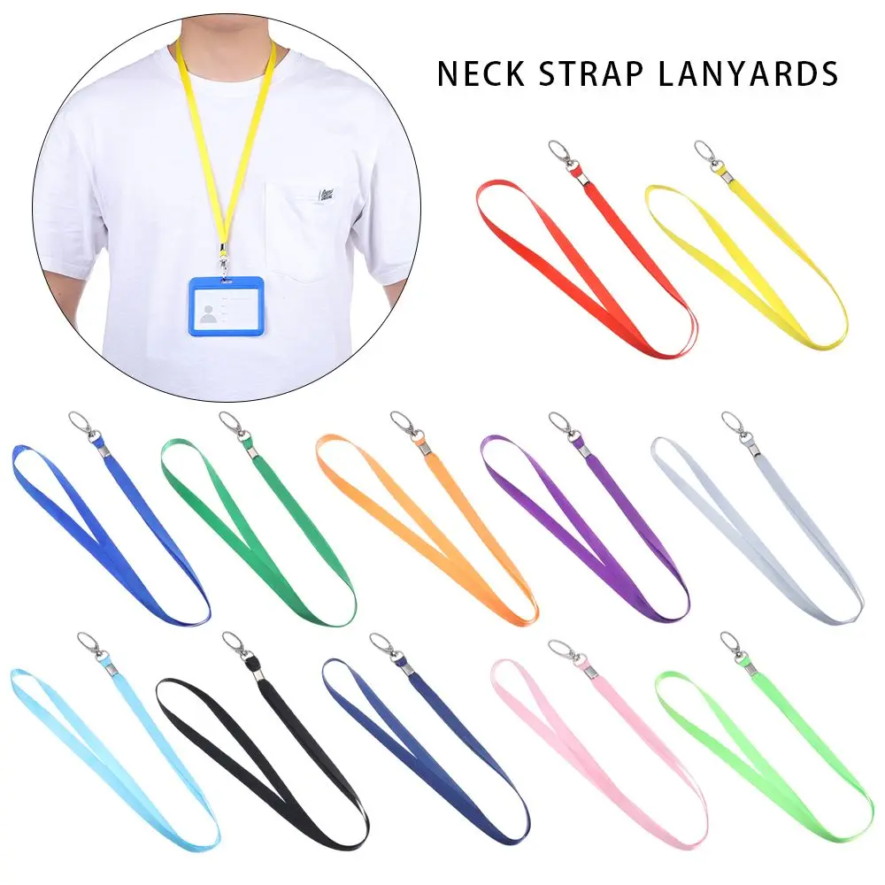 1Pcs New Office Supplies Name Tag Fashion Neck Strap Lanyards Badge Holder Lanyard Hanging Rope ID Card Holder