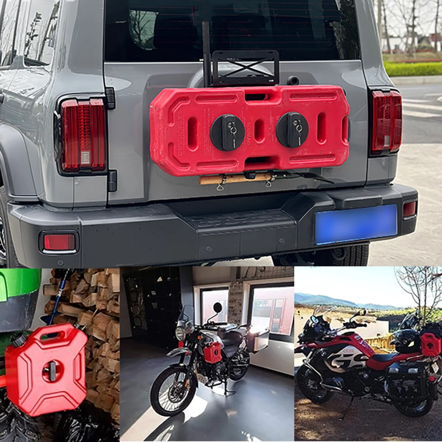 

2025 New Arrival Portable 30L Outdoor Fuel Tank Lockable Spout Waterproof For Jeep Pickup Trucks Camping Jerry Can For Tacoma