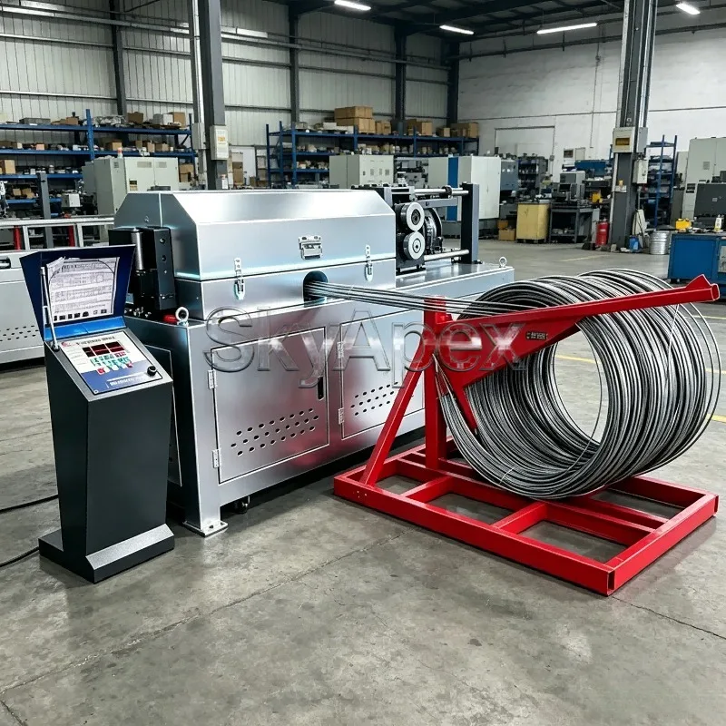 Engineering Heavy Duty Rebar Straightener Cutter Machine 4-12mm Coil Steel Bar Straightening Processing Equipment Custom