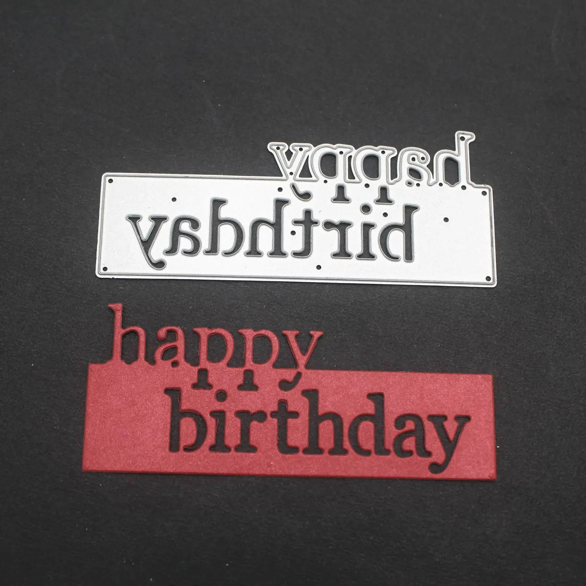 Happy Birthday Metal Cutting Dies Stencils Die Cut for DIY Scrapbooking Album Paper Card Embossing