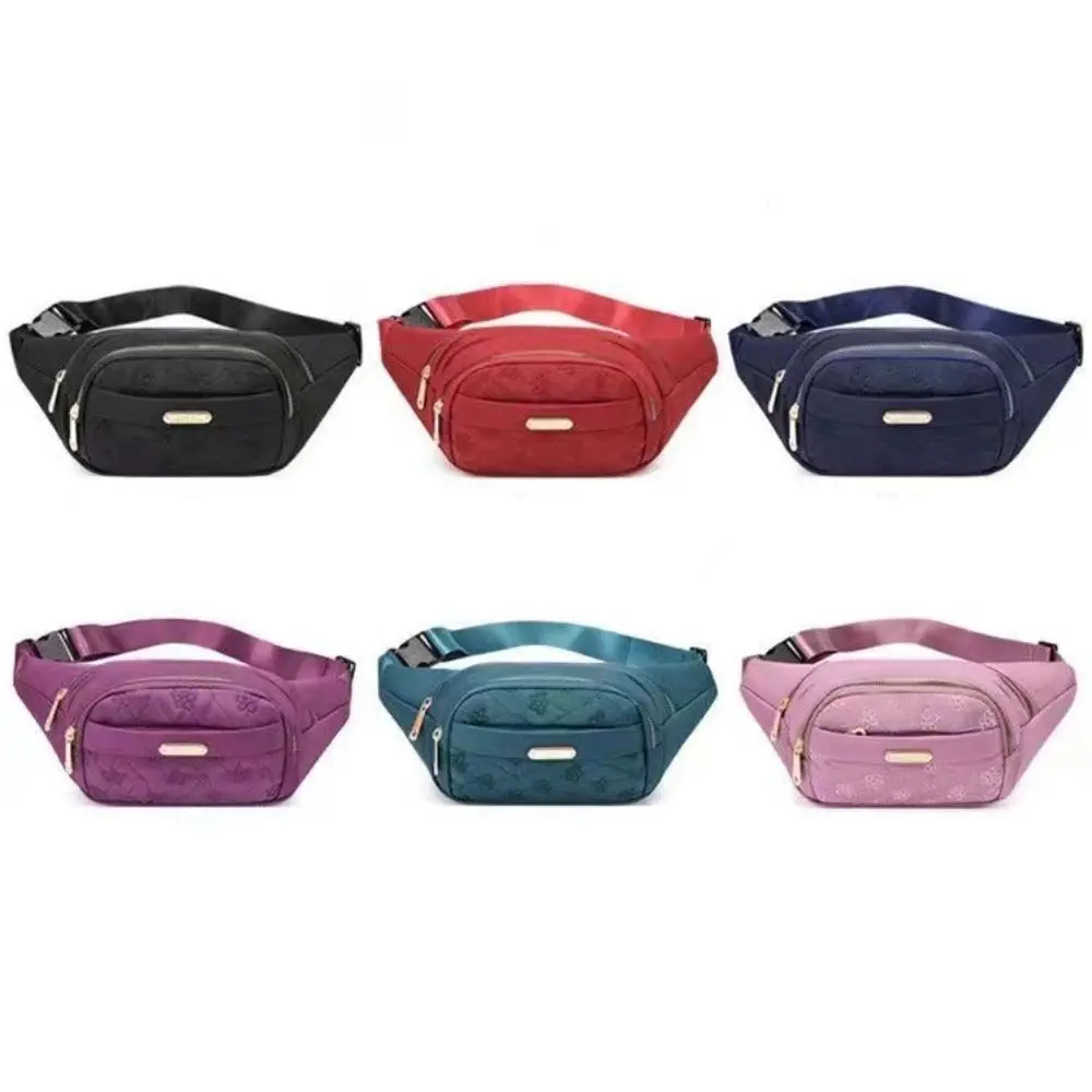 Casual Oxford Cloth Waist Bag 6 Colors Purse Waist Packs Multi-compartment Multifunctional Crossbody Bags Unisex