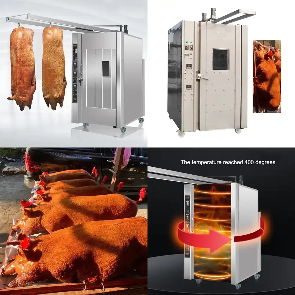 Customizable popularGas Charcoal Roast Fish Duck Oven Commercial Fully Automatic Electric Roast Chicken Pig Rotating Oven