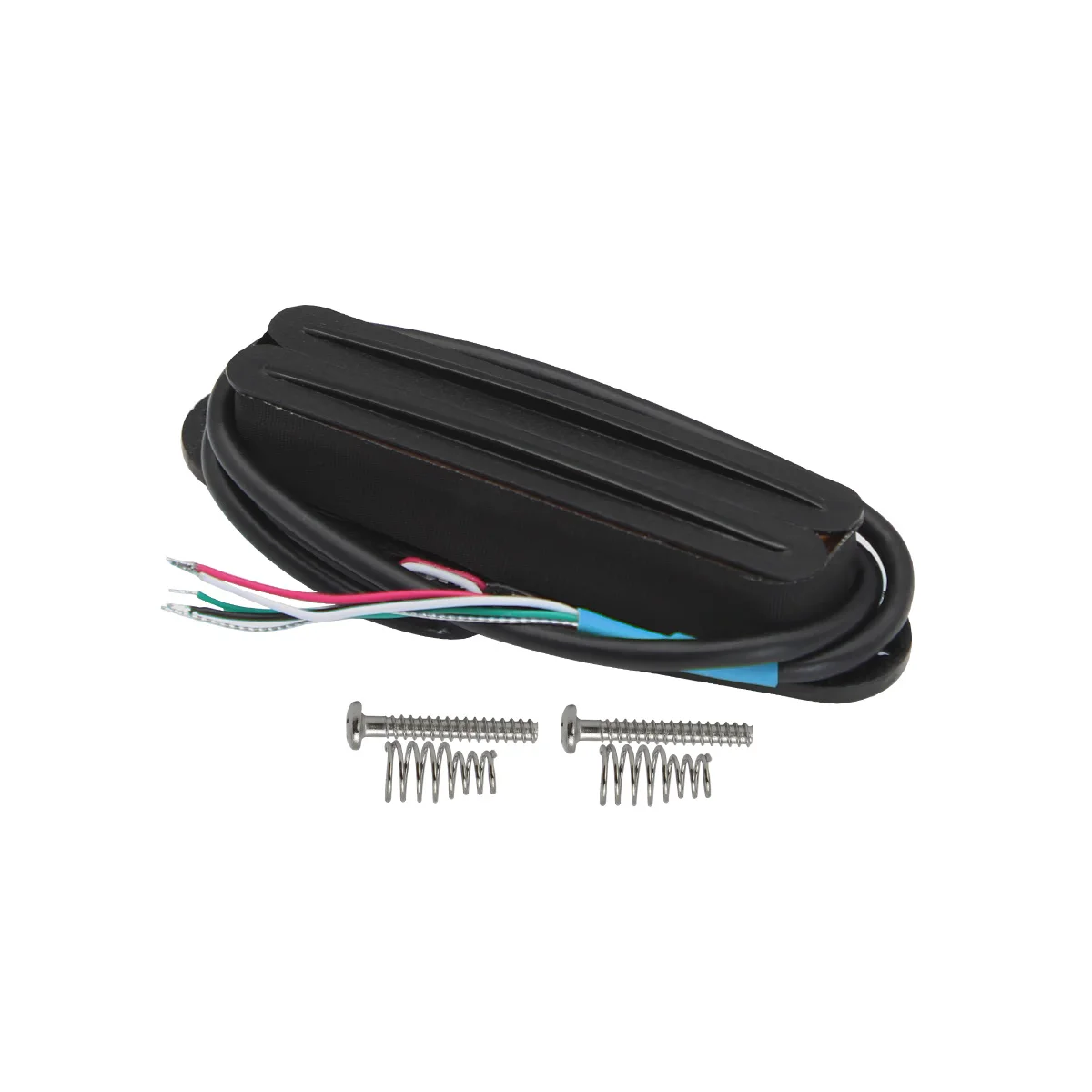 

Full Black Alnico 5 Mini Dual Rail Pickup Hot Rails Humbucker Pickup 4 Conductors for ST/SQ