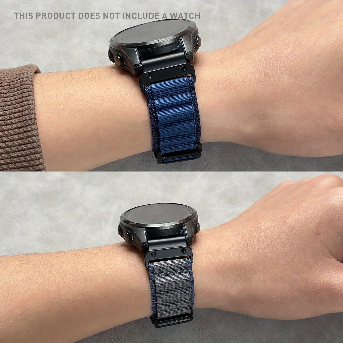 2 Stück, 20/22/26 mm für Garmin Fenix ​​7/7X/6/6X/5/5X Forerunner 965/955/935/745 Quick Release Wave Nylon-Uhrenarmband Unisex – Detail 14