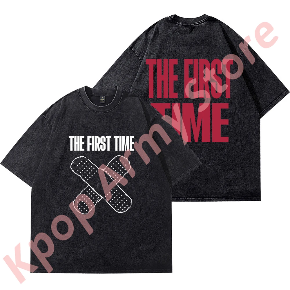 

The Kid Laroi The First Time 2024 Tour Merch Vintage Wash Tee, женские и мужские модные футболки с коротким рукавом