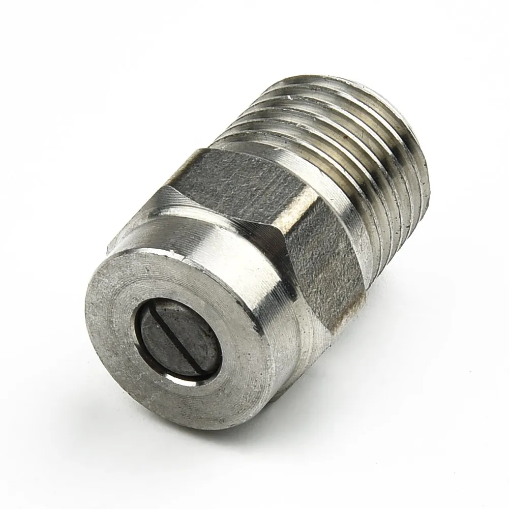 

Легко замените поврежденные насадки с помощью 5 спиральных веерных насадок для мойки высокого давления из нержавеющей стали, 65 градусов.