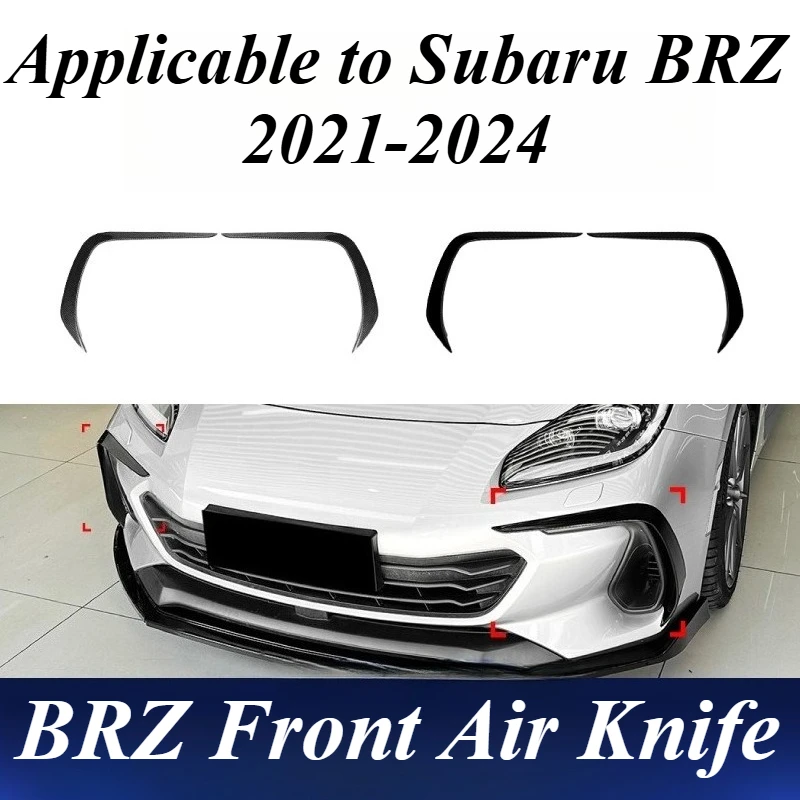 

For Subaru BRZ 2021-2024 Front Bumper Side Vent Air Flow Wind Blade Spoiler Canards ABS Plastic Car Exterior Styling Accessories