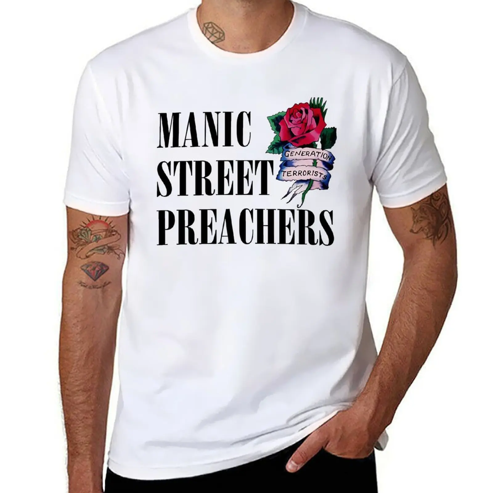 

Manic Street Preachers Generation Terrorists 1992 T-Shirt rapper graphic tees shirts graphic tee summer tops mens white t shirts