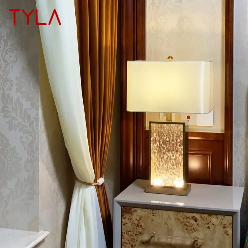 

TYLA Nordic Modern Glaze Table Lamp Fashionable Art Iiving Room Bedroom Hotel LED Personality Originality Desk Light