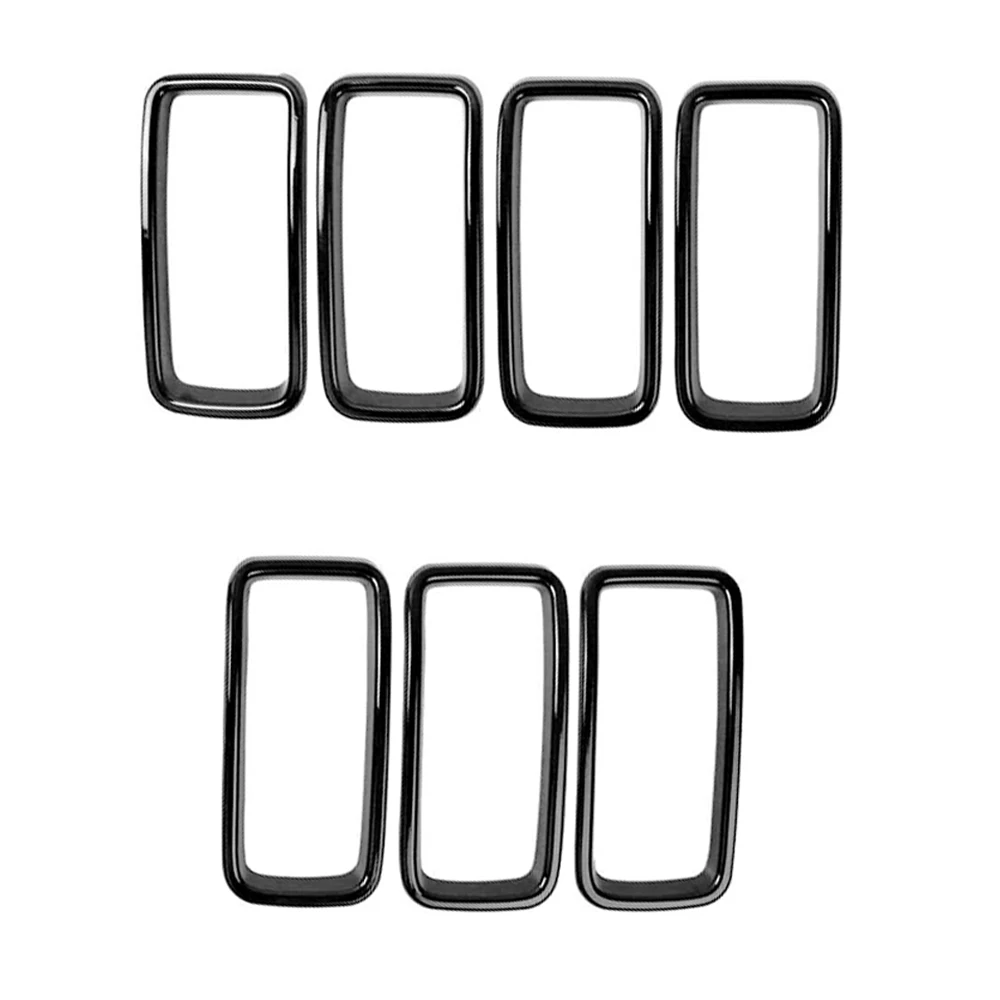 

7 шт. вставки для решетки, накладки на передний бампер, гоночная решетка для Jeep Renegade 2019 2020 2021 2022, накладка на рамку вентиляционного отверстия