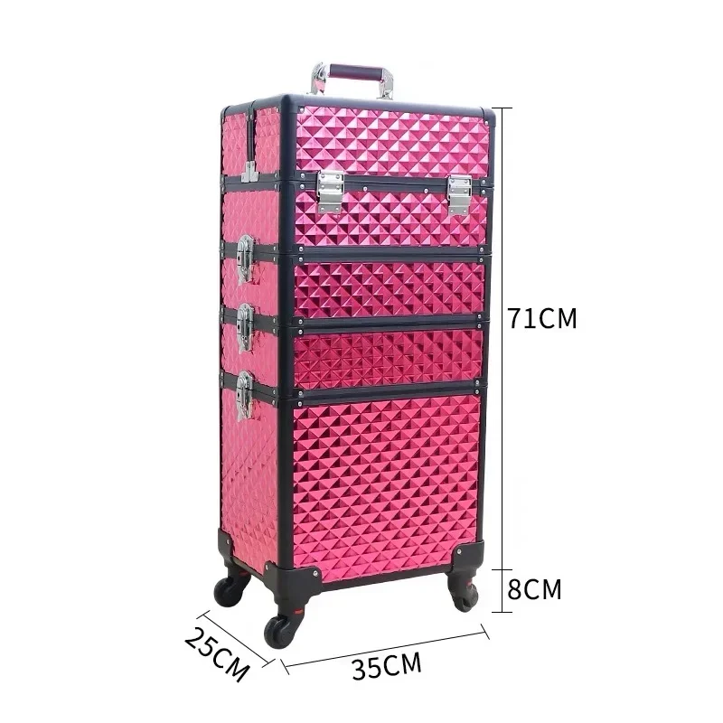2026 New Large Makeup Box Artist Professional Beauty Cosmetic Cases Make Up Bag Tattoo Nail Multilayer Toolbox Storage Organizer