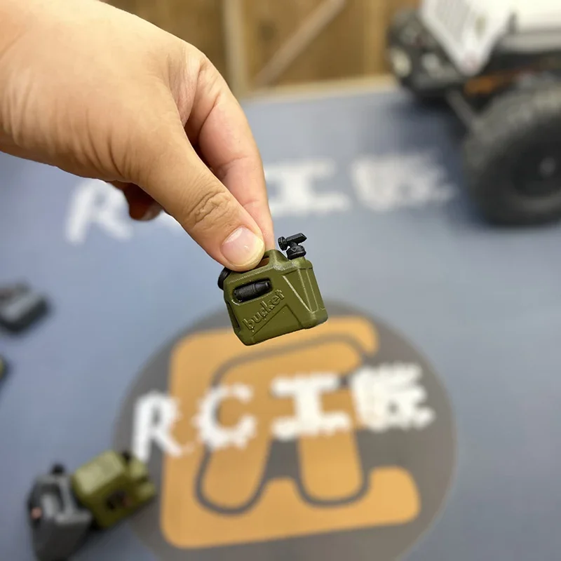محاكاة التخييم برميل زيتي دلو رف أمتعة الديكور ل 1/10 RC الزاحف سيارة Traxxas TRX4 المدافع محوري SCX10 RC4WD D90