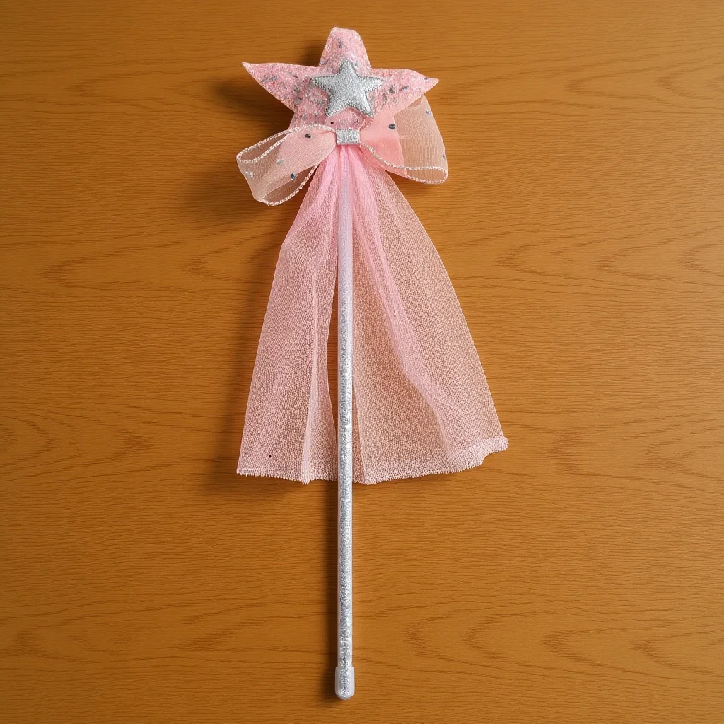 

1Pcs Prop Fairy Stick for Kids Festival Party Halloween Birthday Performance Gauze Designed Cane Lovely Lively