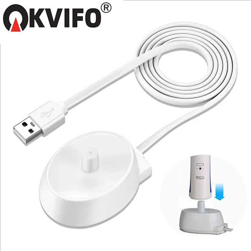 KVIFO chargeur USB adapt� pour brosse � dents �lectrique Oral B s�rie 3 4 5 6 Pro 1000 3000 5000 Base de charge inductive �tanche