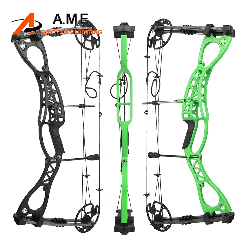 0-70 Lbs Compound Bow 320fps Archery Bow Adjustable Draw Weight Black Green Right Hand Hunting Shooting Target Arco Compuesto