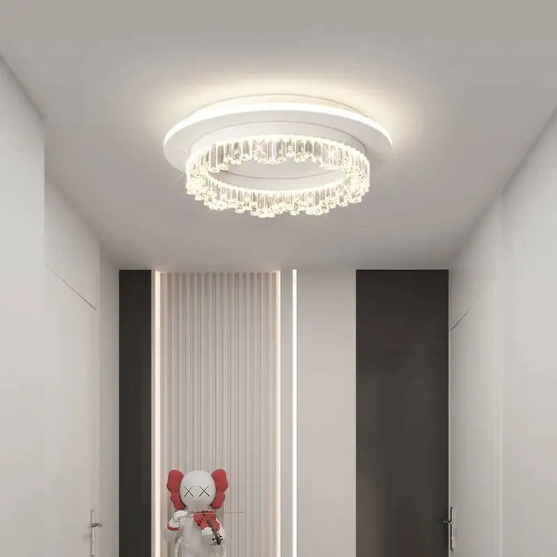 الممر أضواء الممر ضوء الفاخرة ما بعد الحداثة كريستال أضواء الجدار مرحاض مدخل قاعة مدخل شرفة LED أضواء السقف