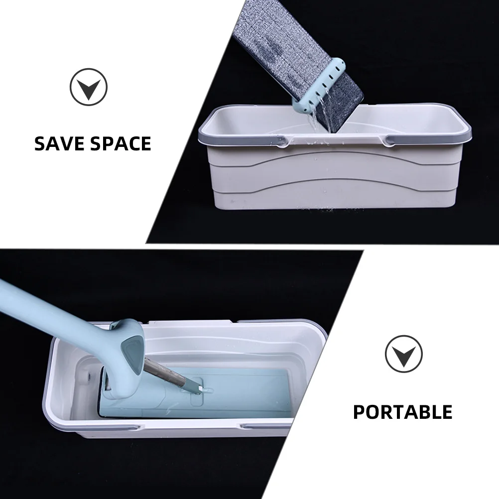 

Hand Mop Bucket with Draining Hole Bathroom Wash Mopping for Cleaning Plastic Pail Washing Holes Tools