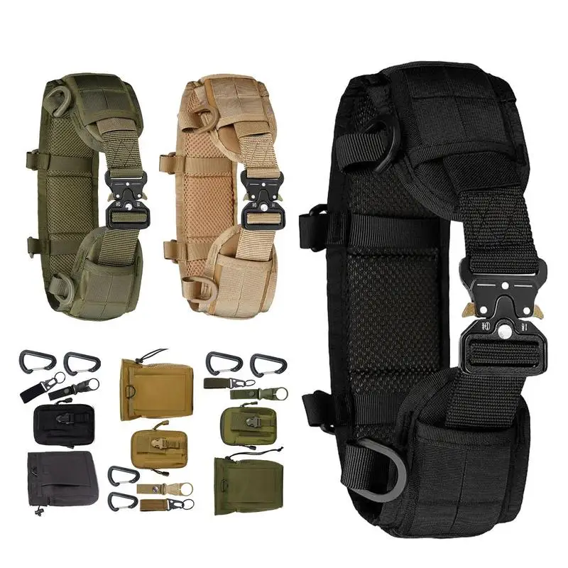 

Padded Battle Waistband 8pcs Security Duty Utility Belt Comfortable Tool Waist Security Guard Belt Multifunctional Airsoft