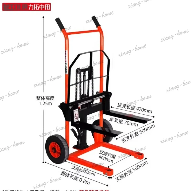 Best Sellers Strengthened Forklift Truck Manual Hydraulic Lightweight Forklift Truck Compact Commercial Furniture Carrello Eleva