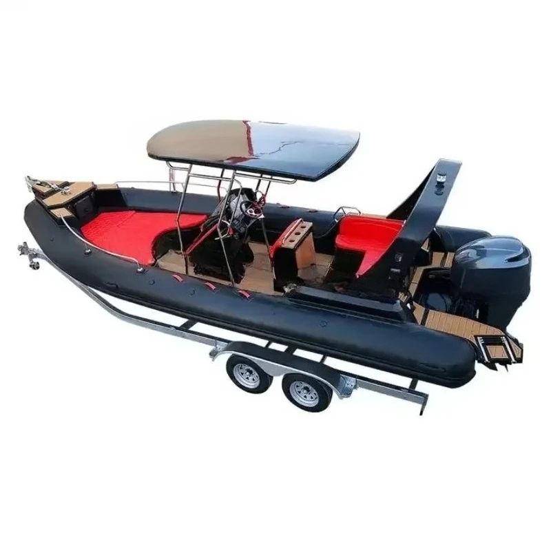 Certified Professional Fiberglass  Deep V Hull Inflatable Boat Ideal for Offshore Fishing Anglers