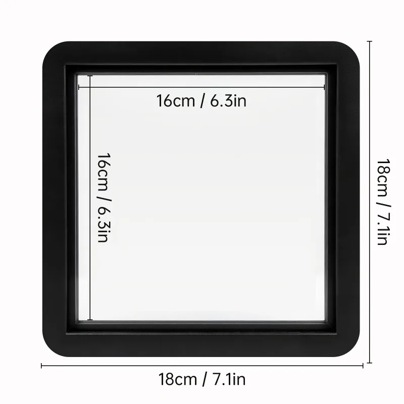5pcs Black/White Diamond Painting Frames Transparent HD Thin Film Frame Flip-Open Easy Art Replacement Fits 20X20Cm Diamond Arts